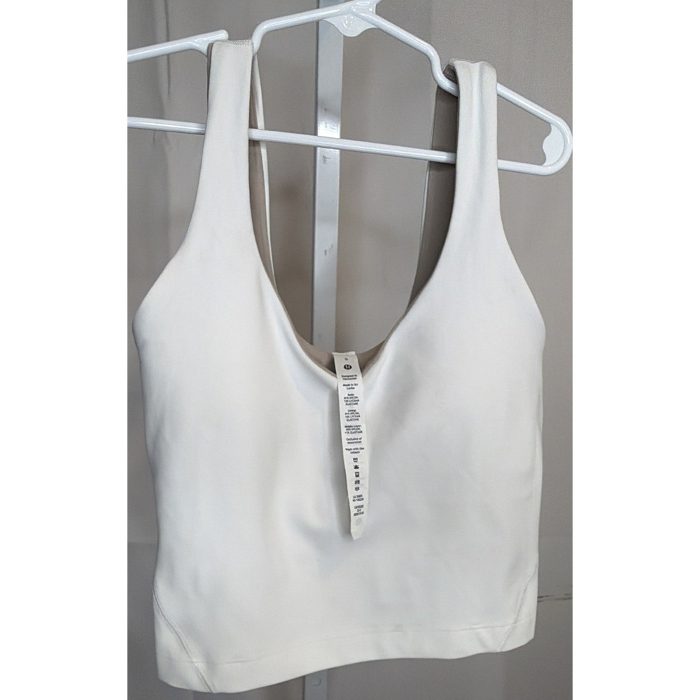 Lululemon Athletica Align Tank Top Cropped - White, Size 0 - Picture 7 of 8
